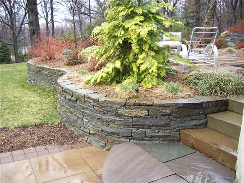 Retaining Wall, Steps, Walkway, Planting Enhancements 